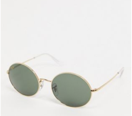 RAY-BAN OVAL SUNGLASSES IN GOLD ORB1970