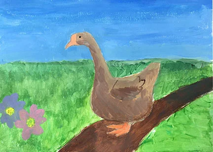 Nicole. 10 y/o. Watercolor.