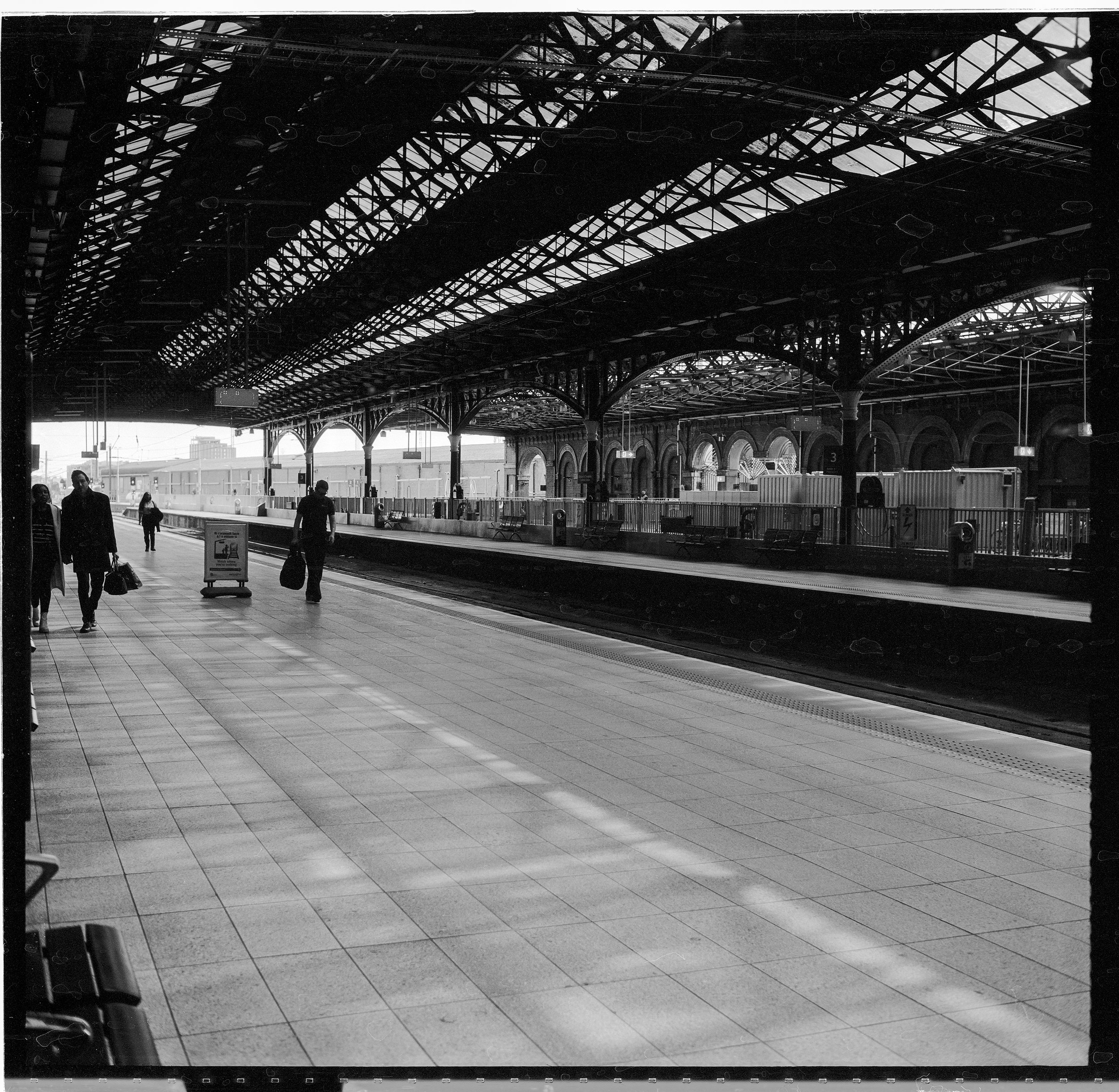 Connolly Station Camera. Agfa super isolette Film. Rollei RPX 100 Developer. Pyrocat HD 20Min
