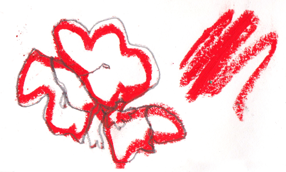 Floral Sketch Red