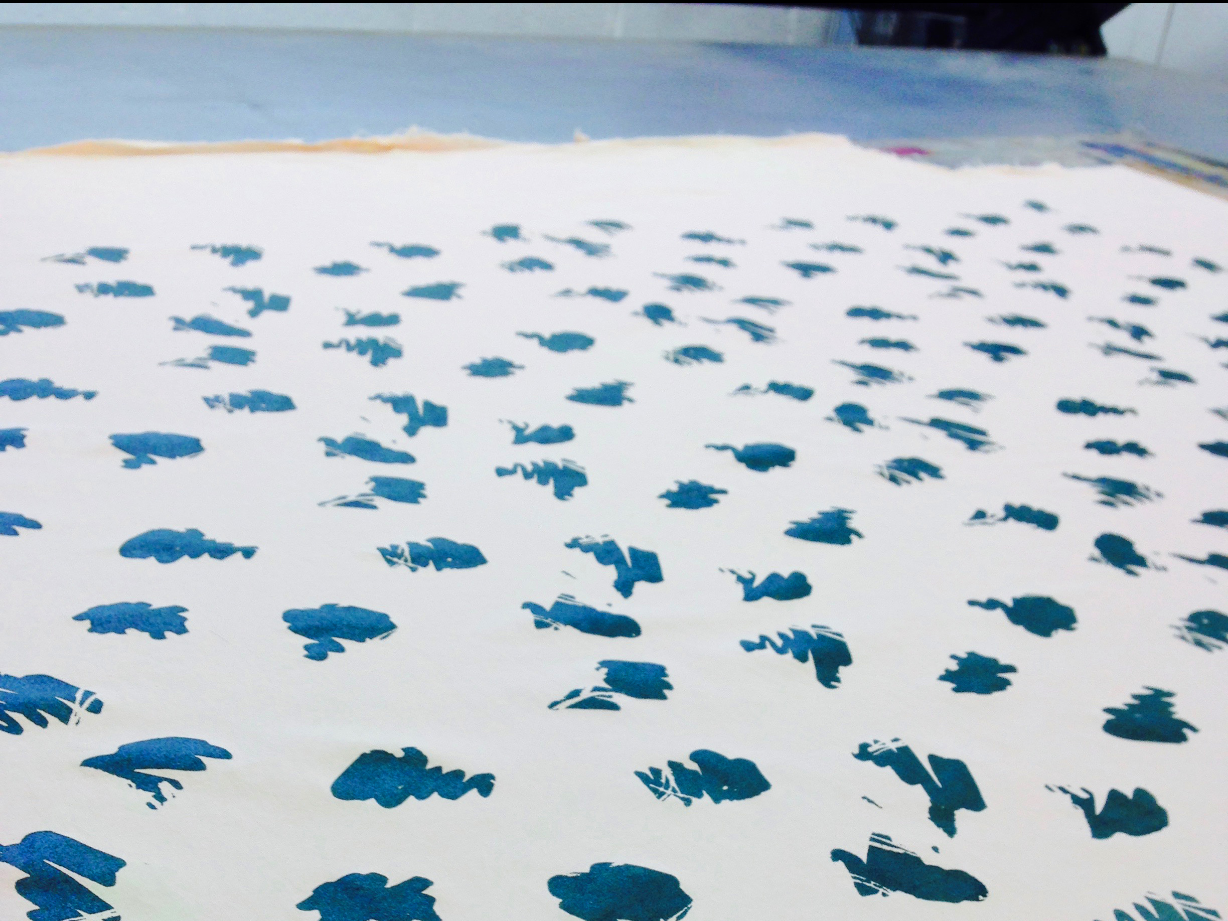 The dyed base fabric plus layer one