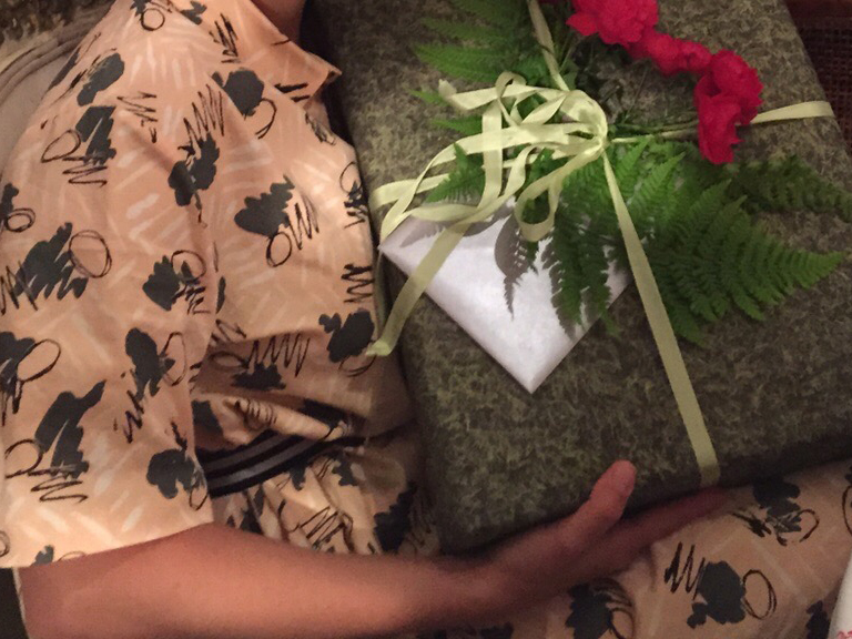 The lovely, summery shirt dress the bespoke print became