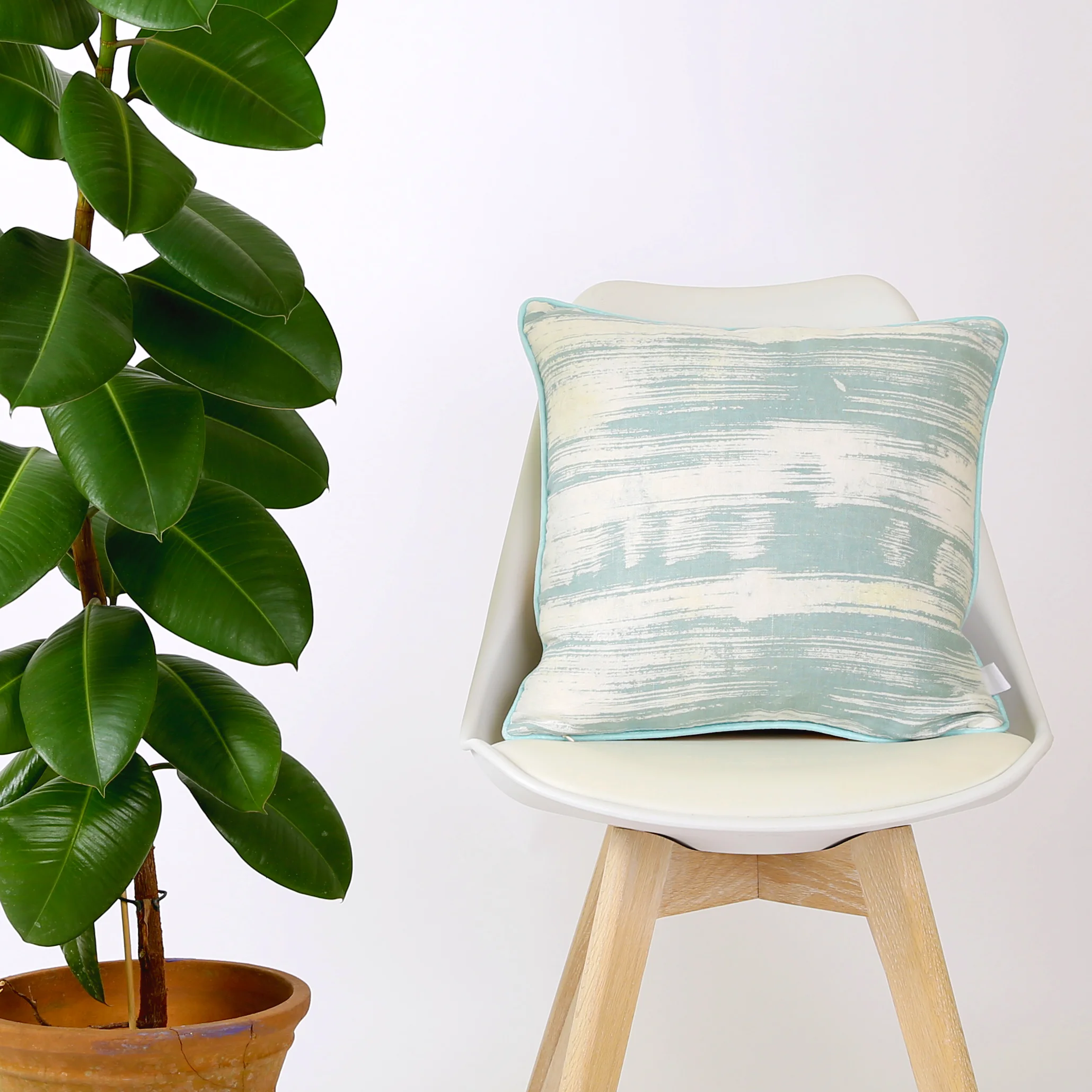 screen printed stripe cushion reverse