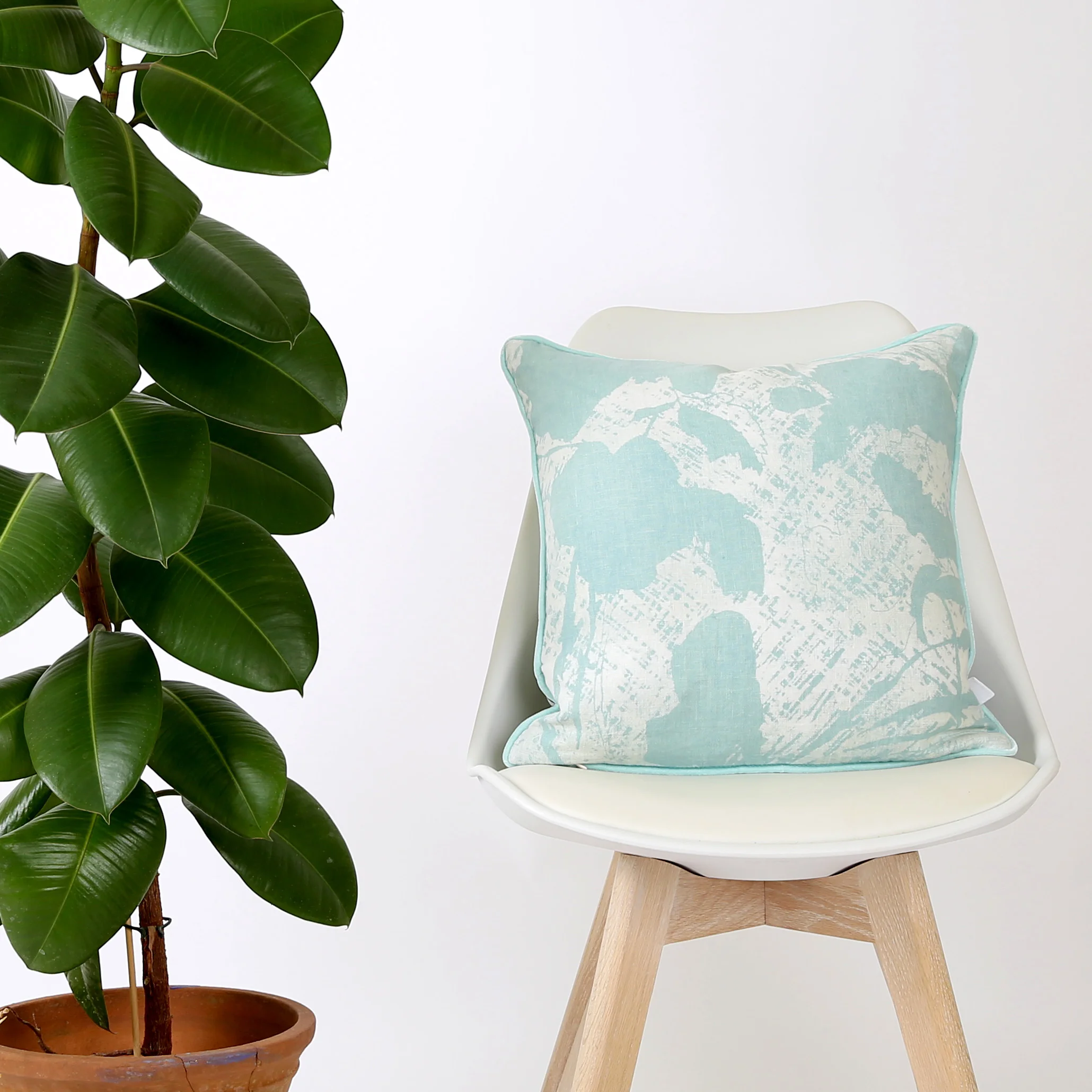 screen printed floral cushion