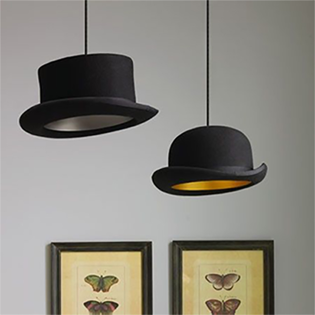 "Jeeves &amp; Wooster" Pendant hat lights from Graham &amp; Greene existing in the apartment