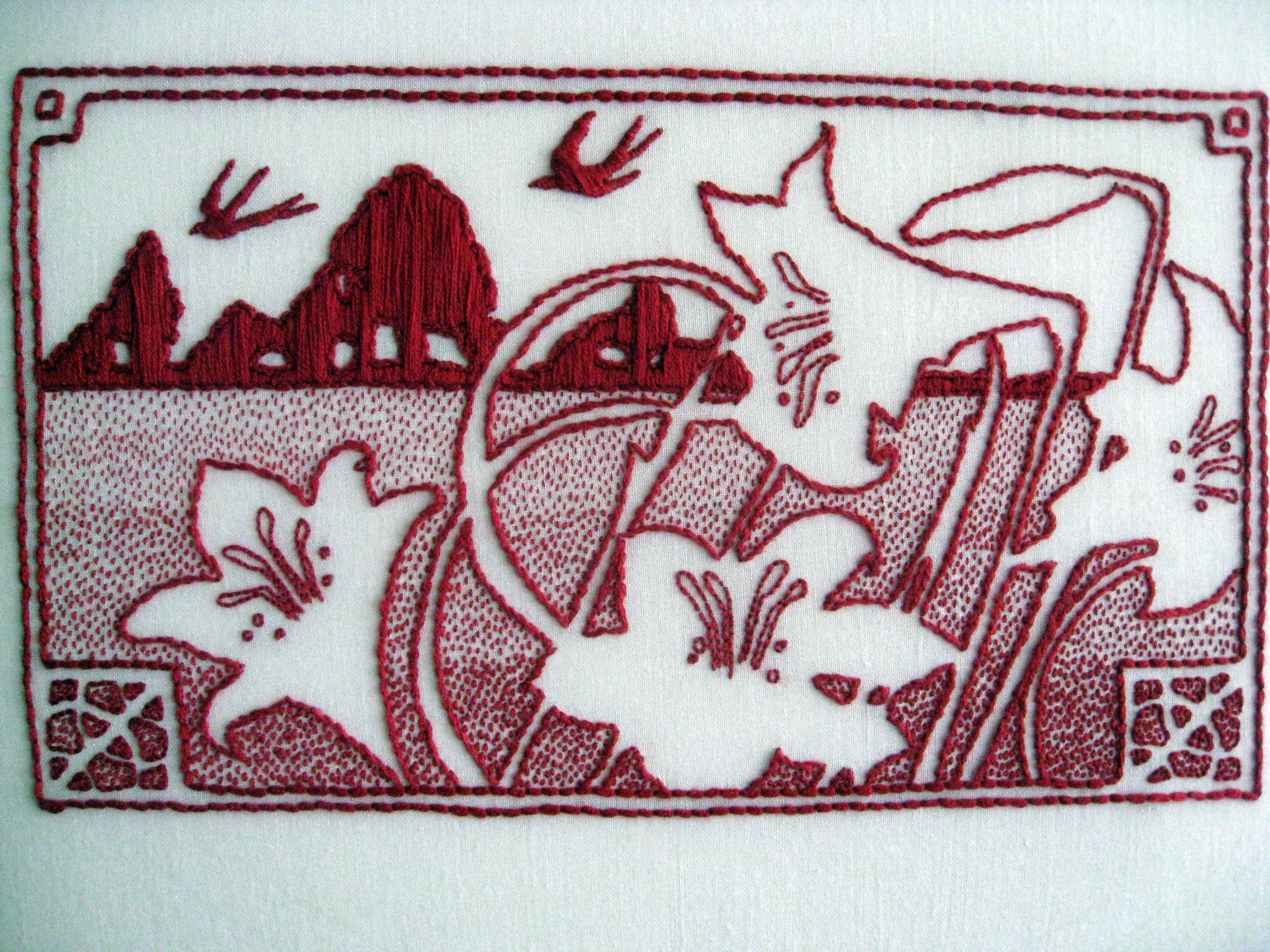 Floral redwork. 2010