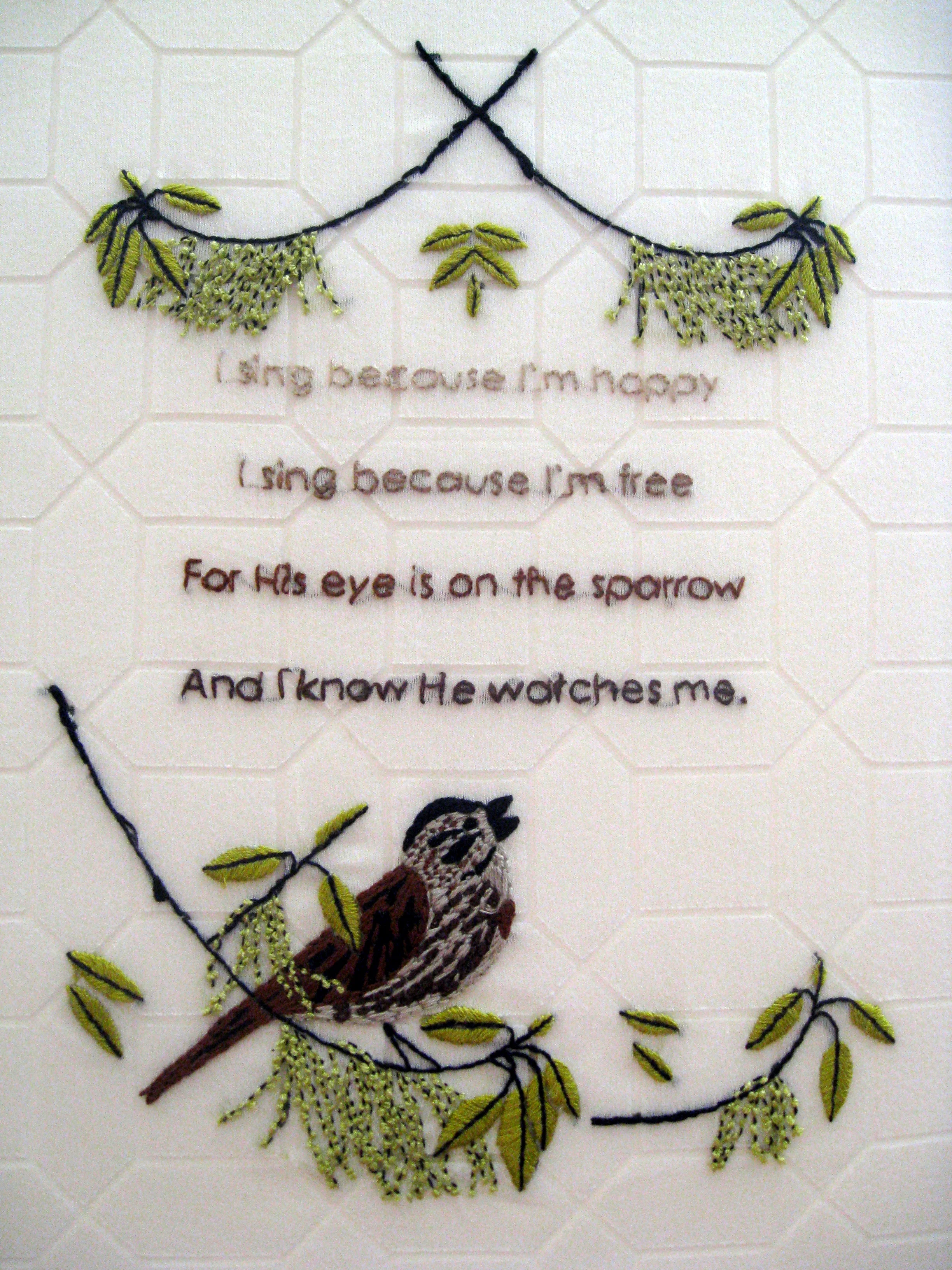 sparrow embroidery. 2011