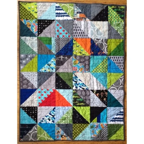Triangle baby quilt, 2014