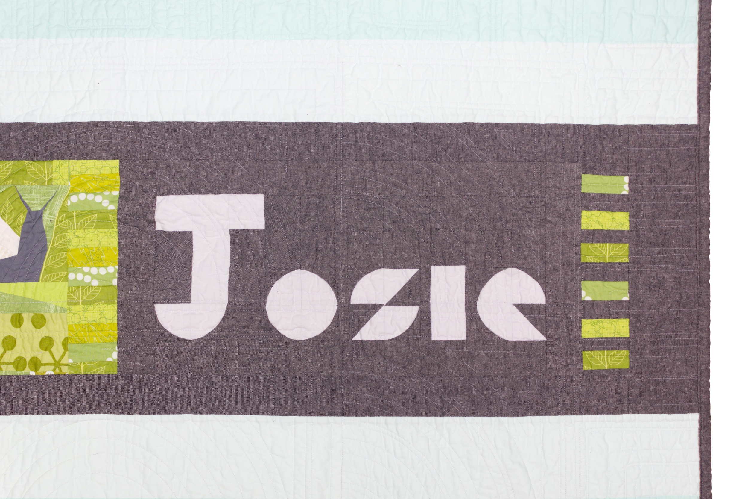 Josie’s quilt, back detail