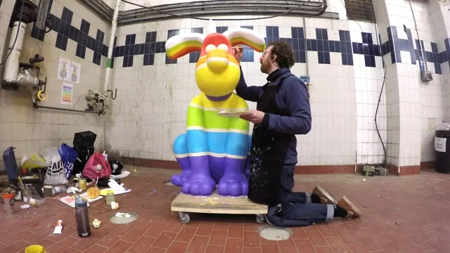 Gromit Unleashed 2 - Sprinkles by Tom Hovey - Painting Time Lapse
