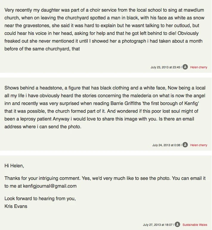 Original comments from the earlier website. Click to enlarge.