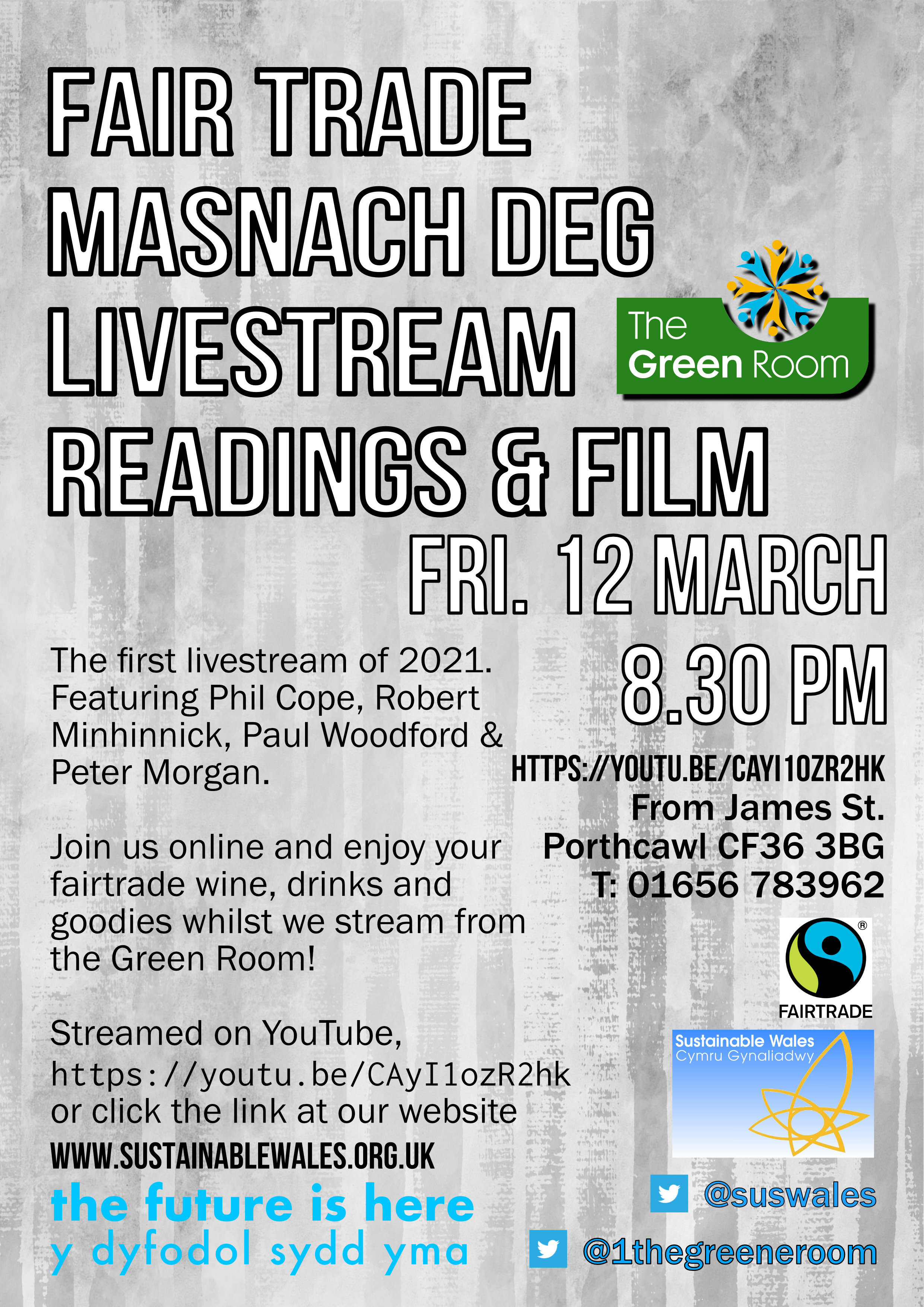 Fair trade / Masnach Deg Readings Livestreamed from the Green Room — Sustainable Wales