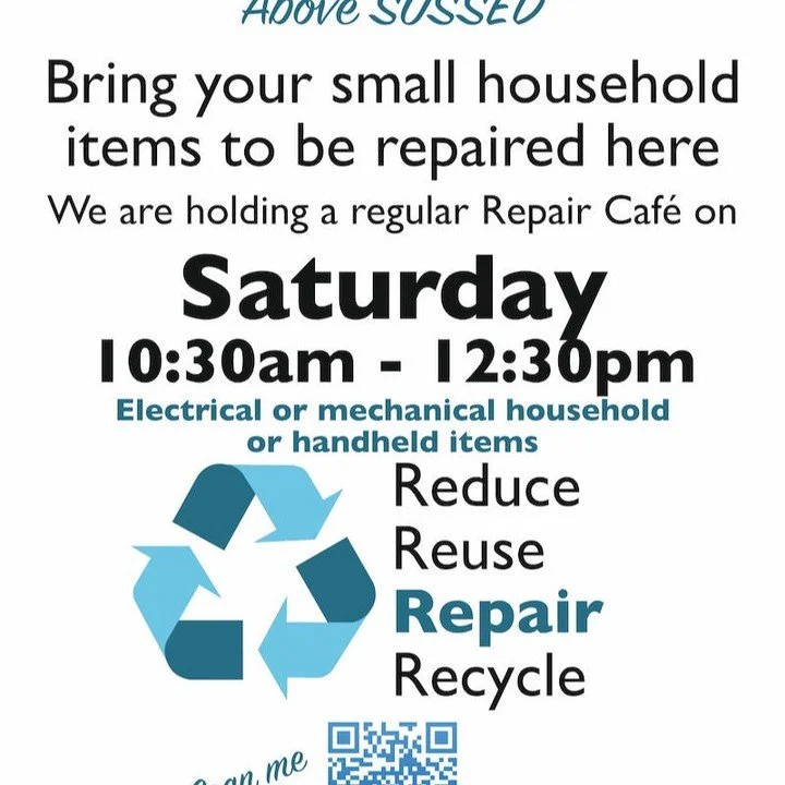 Repair Caf&eacute; above SUSSED Porthcawl James St. CF36 3BG 10.30 to 12.30 This SATURDAY