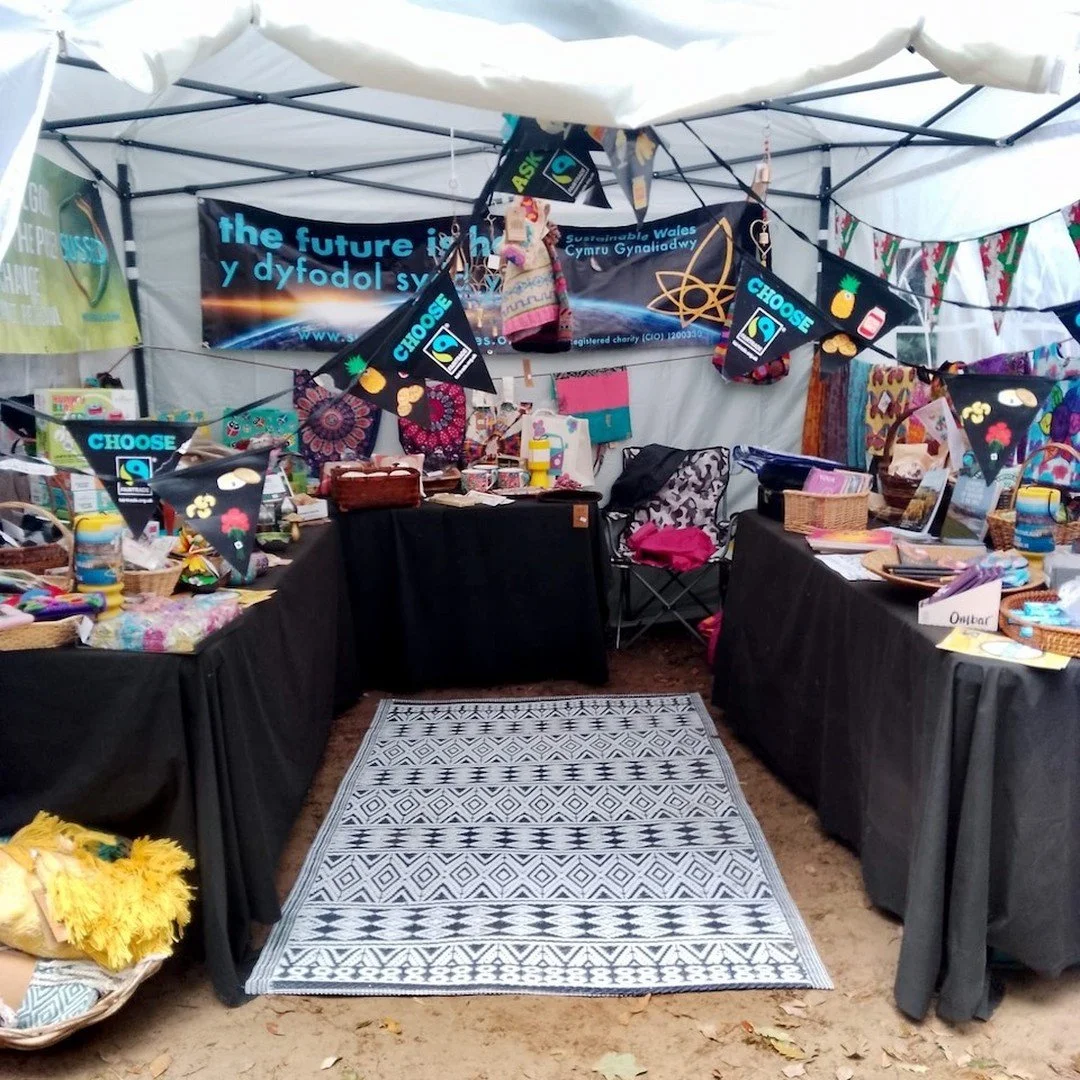 Come visit our stall if you're at the @betweenthetreesfestival ! #fairtrade goodies... (and great crisps!)
