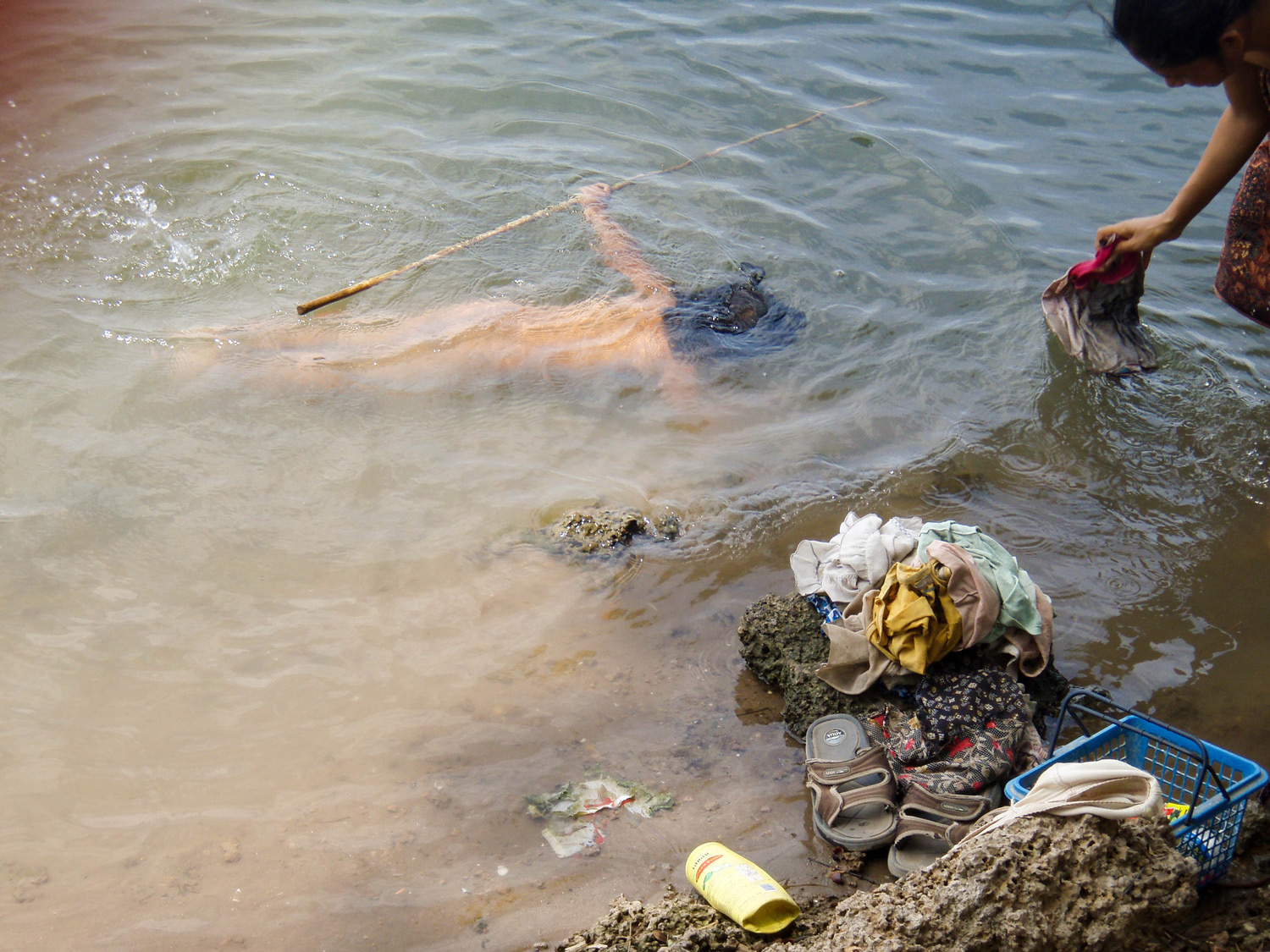 Entre Champasak et Pakse, le Mekong, Laos