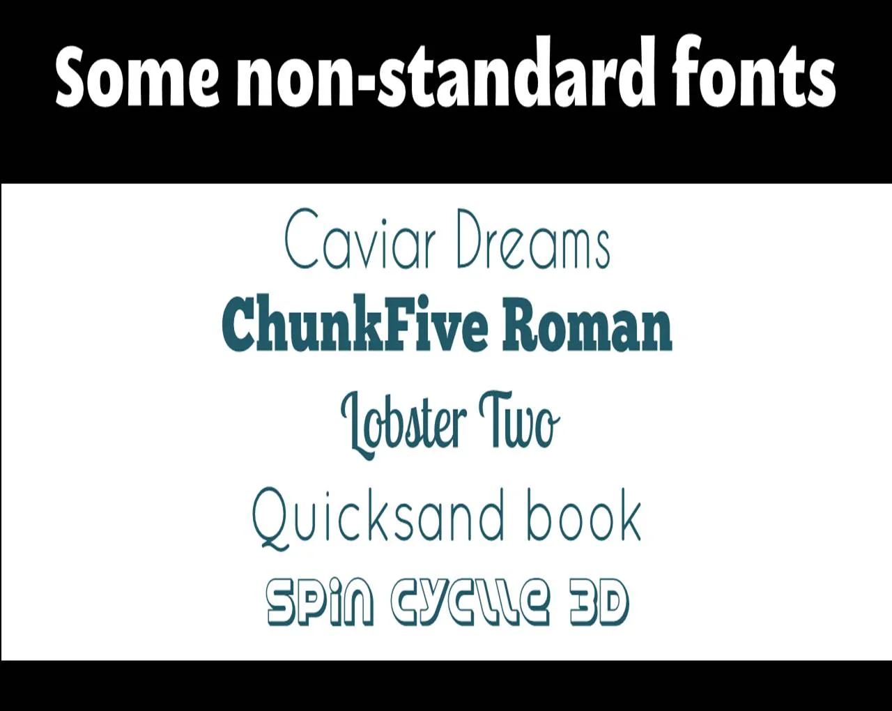 Examples from FontSquirrel