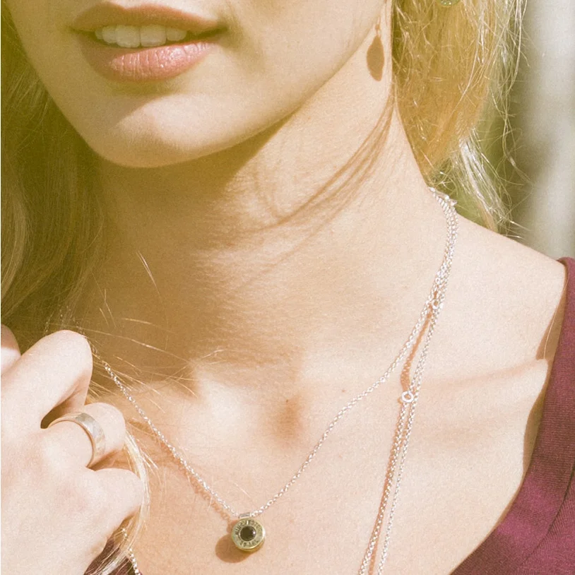 44 S&W Black Charm Necklace