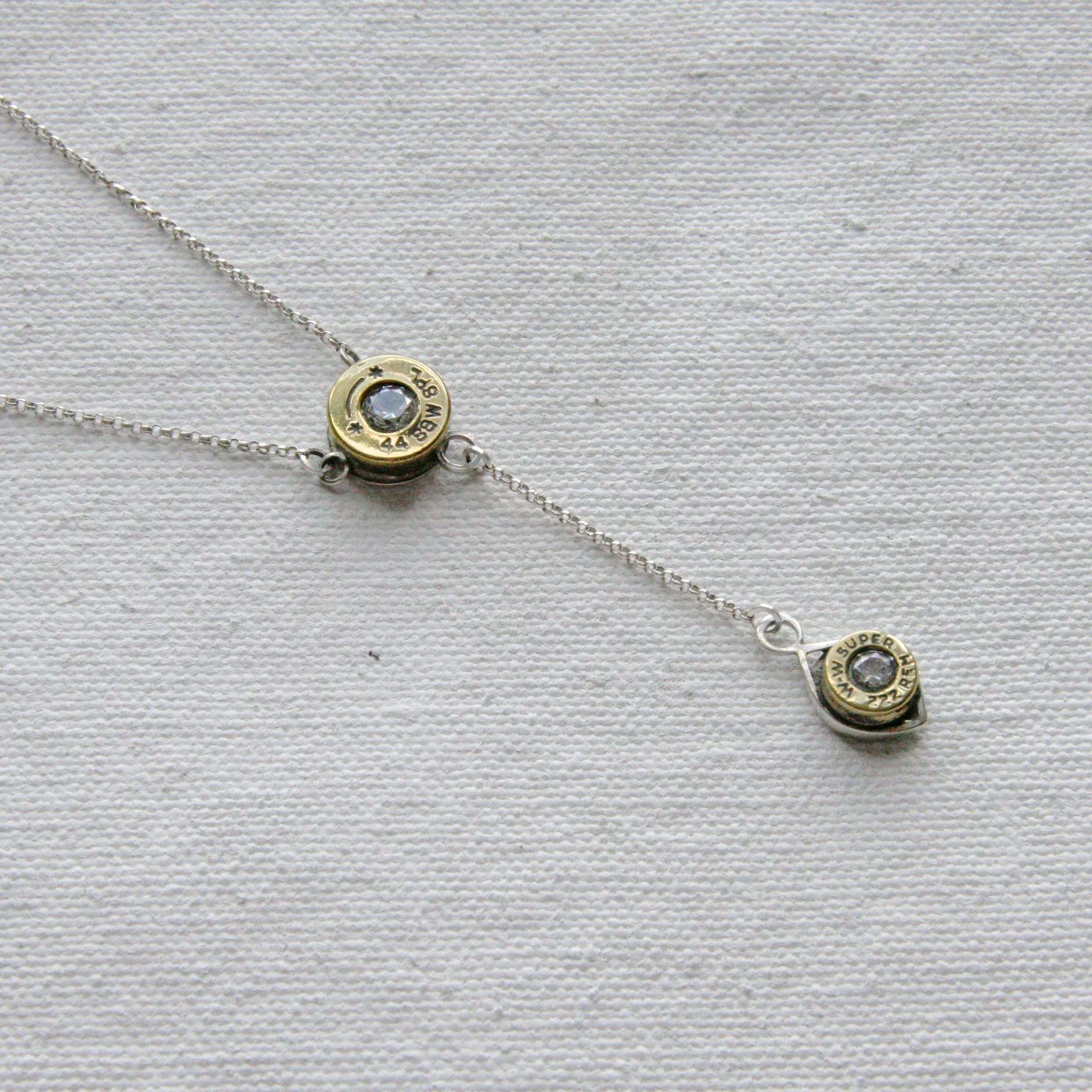 44 WIN LARIAT NECKLACE WITH CRYSTAL