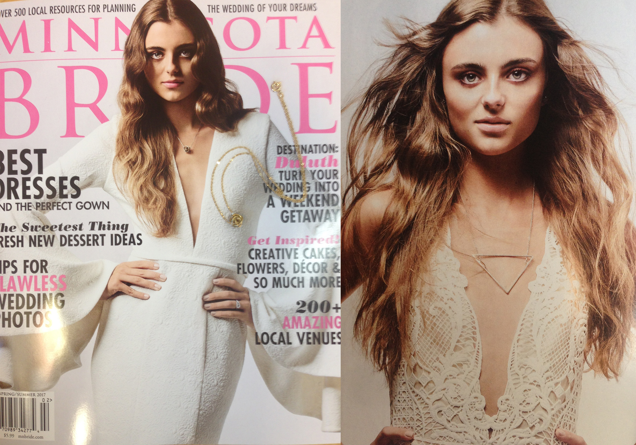 Featured in full editorial SS 2017 issue of Minnesota Bride magazine