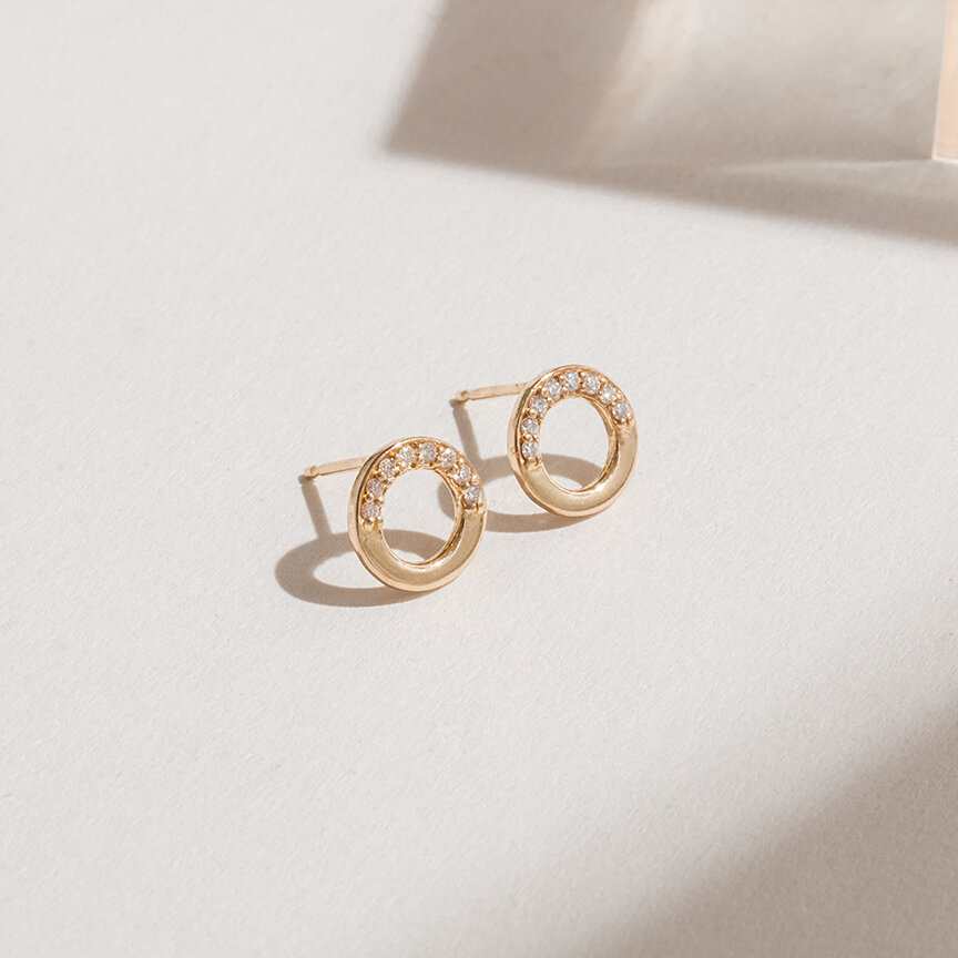 Gold and Diamond Merge Studs