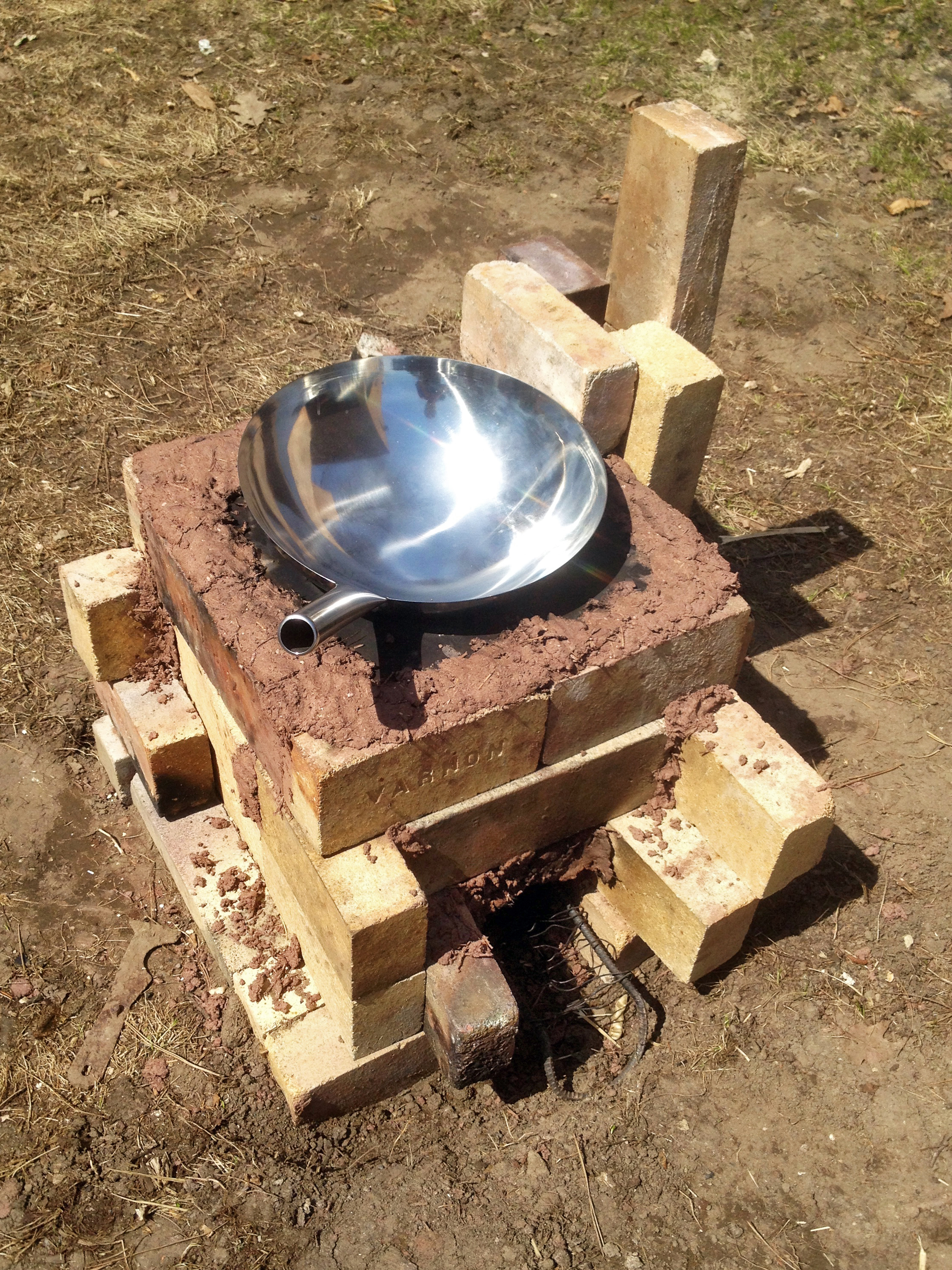 Rocket stove coffee roaster.