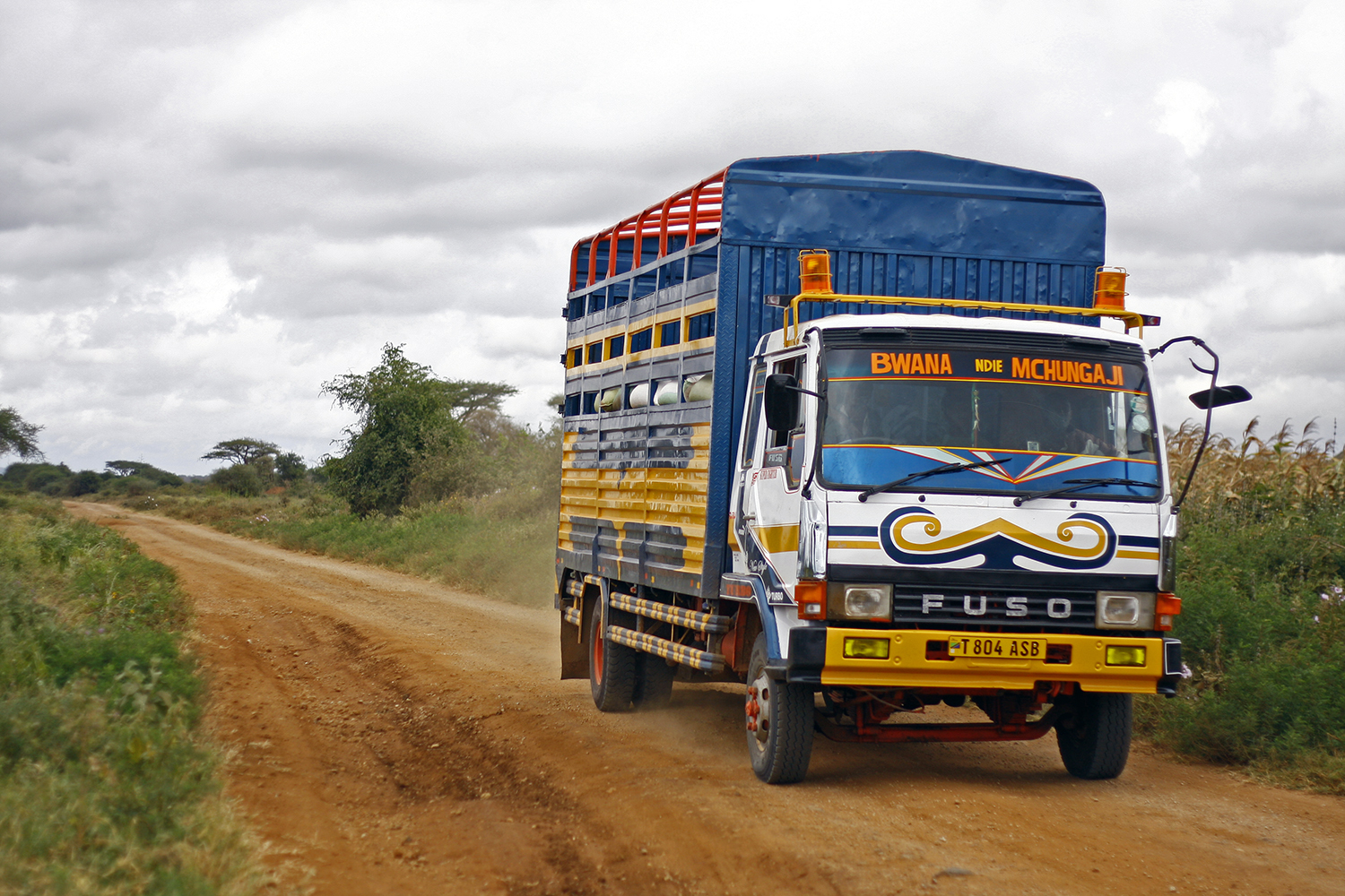 A truck transporting coffee that I encountered in rural Tanzania.