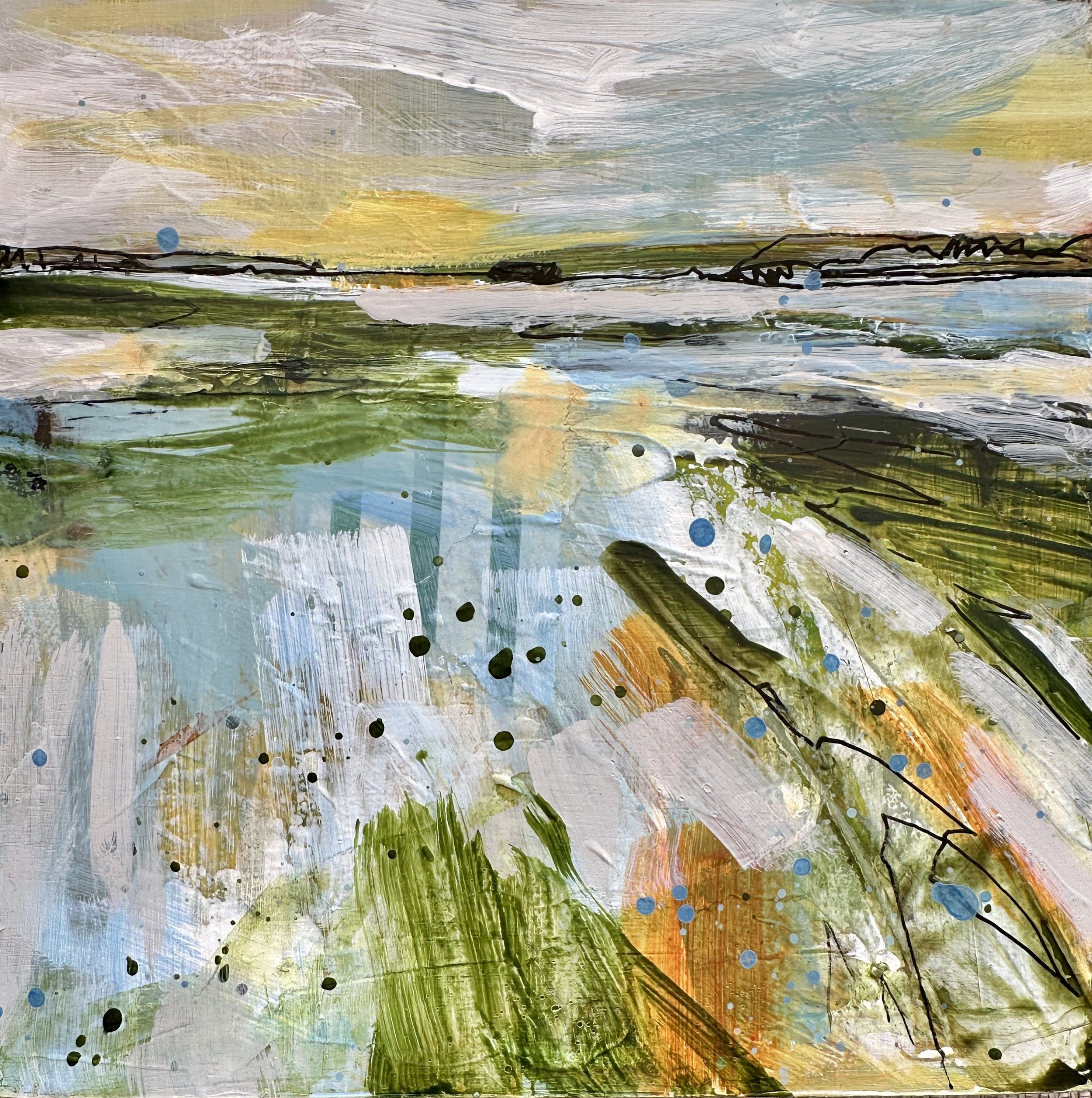 Elaine Florimonte - FlorimonteIClimbtheMountainandTurnAround12x12AcryliconPanel250.JPG