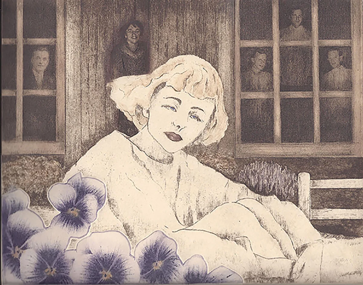 "Of My Mother" Original Art, 8" X 10", Intaglio Etching by Carol Moore