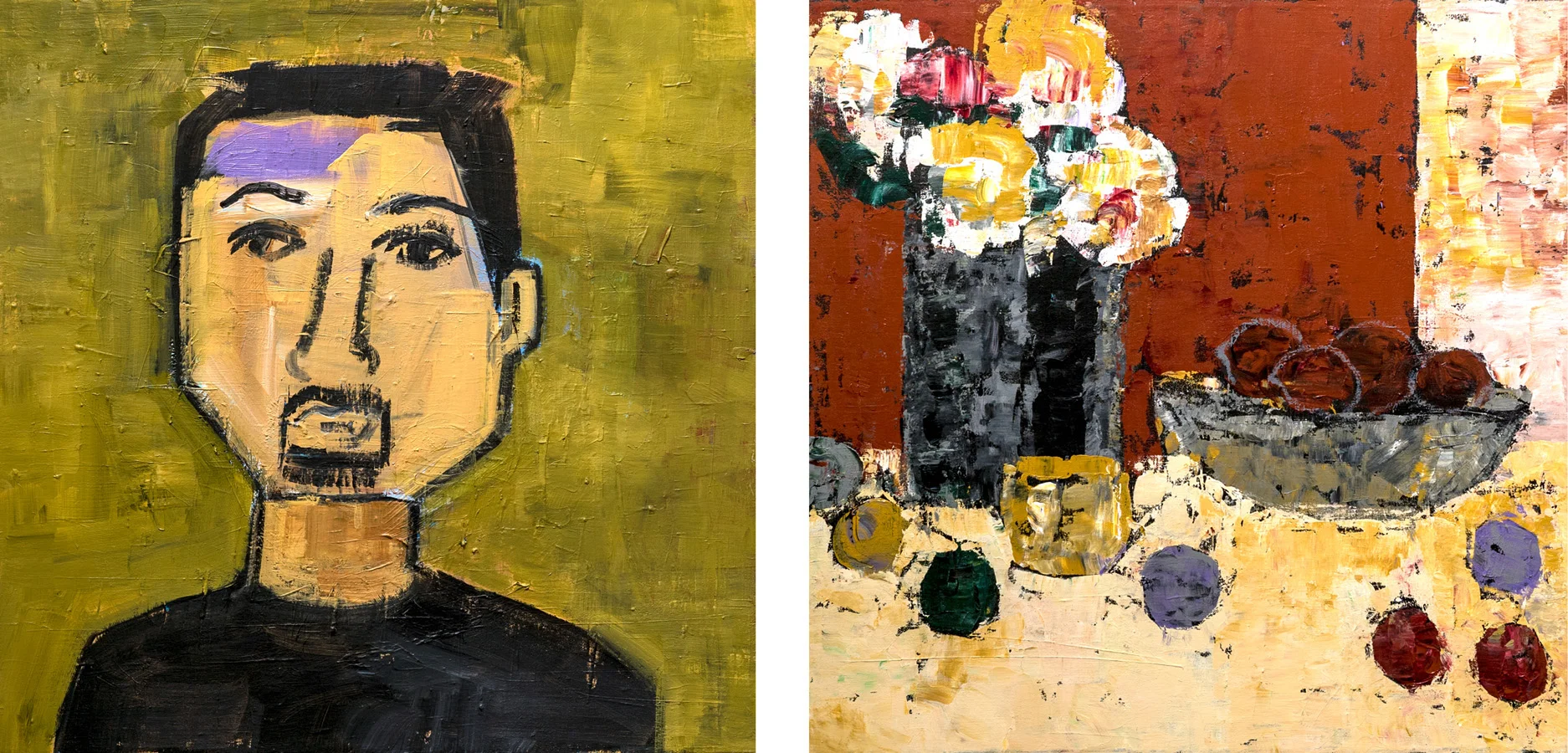 "Pair-ing 5" Acrylic, 30 x 30 (each)