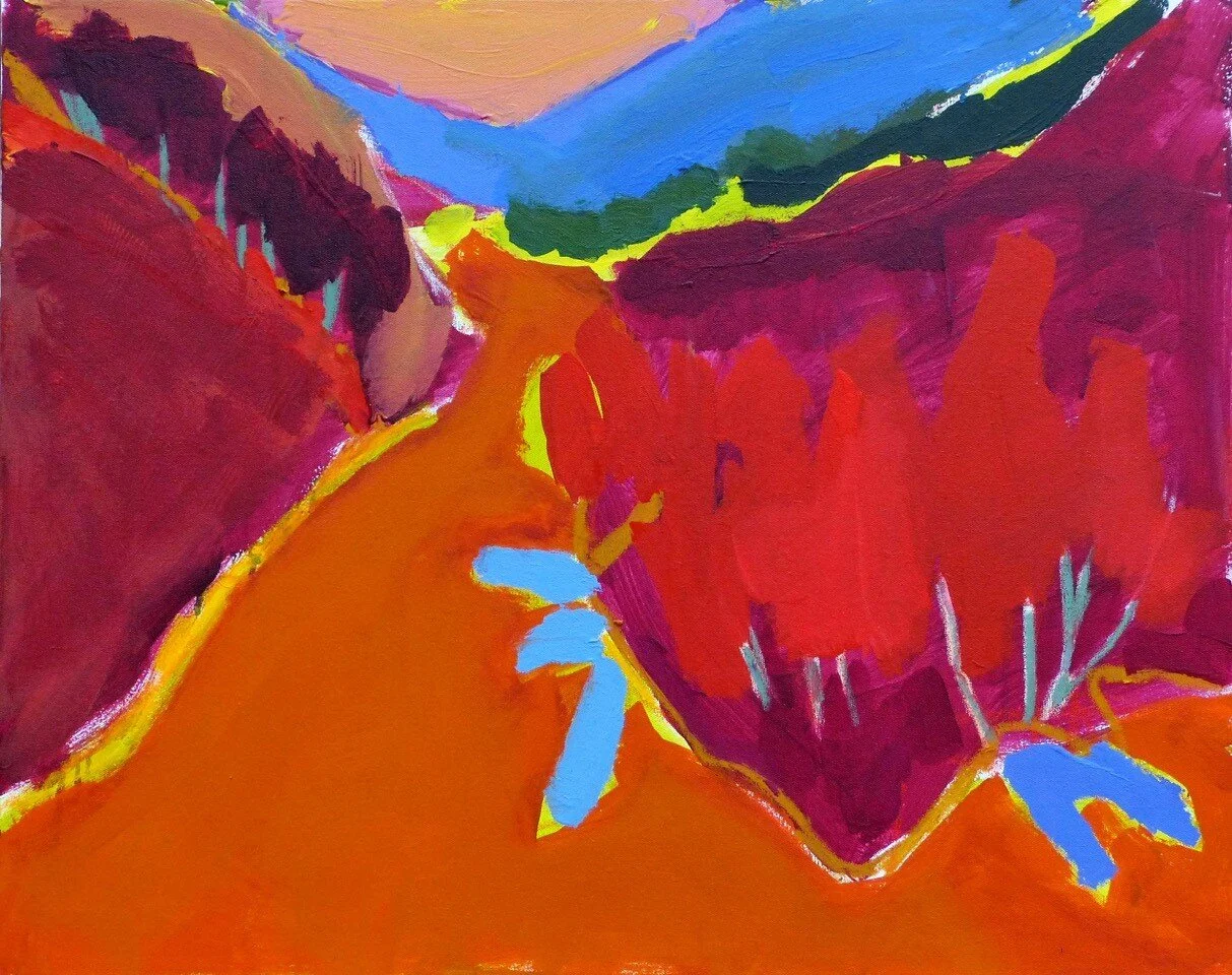Abstract Landscape with Pink