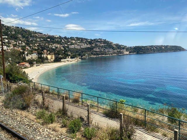 St Martin Cap Ferrat from the train