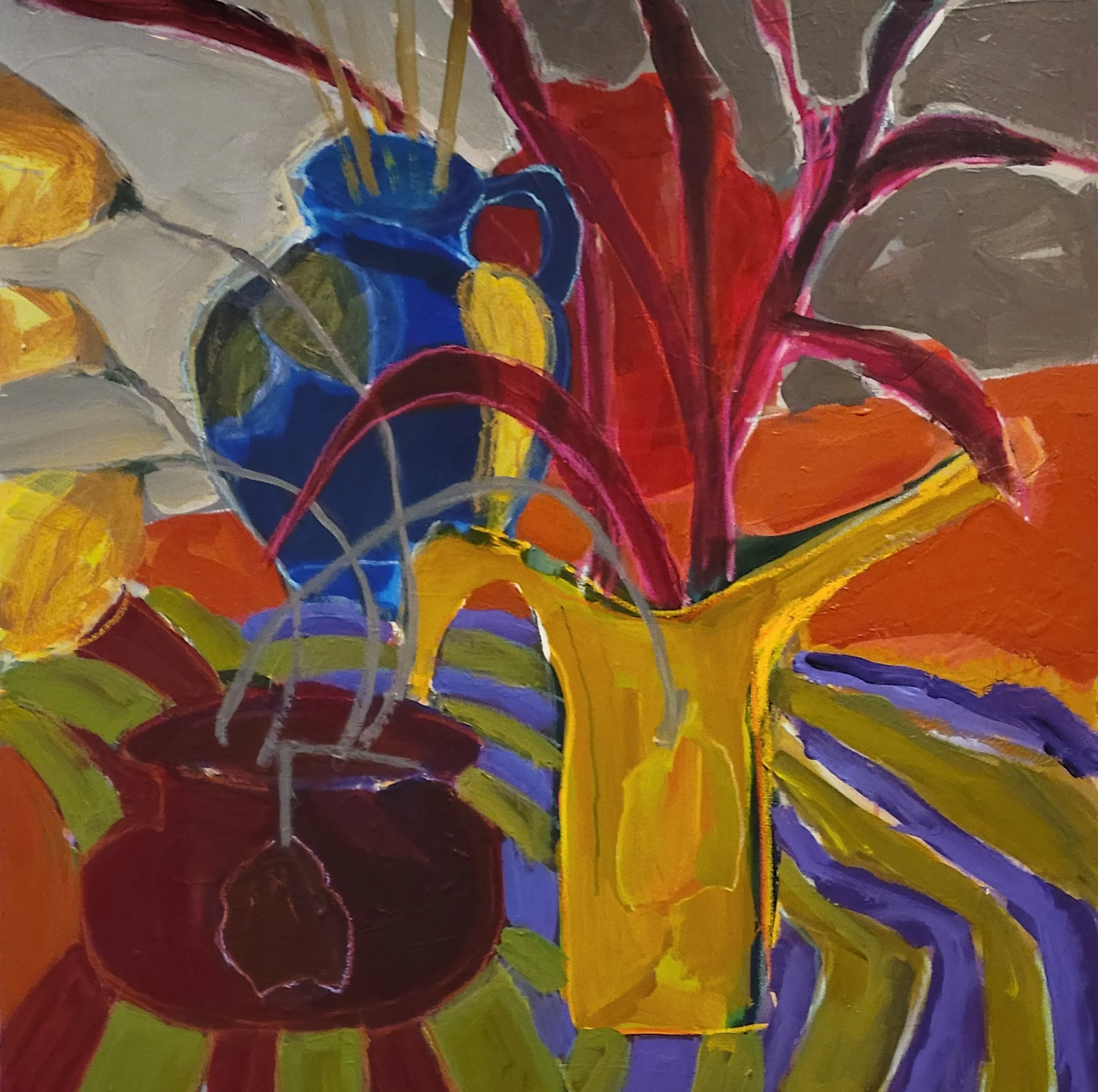 Linda Bankerd - 1712.  Still Life with Stripes 30x30.jpg