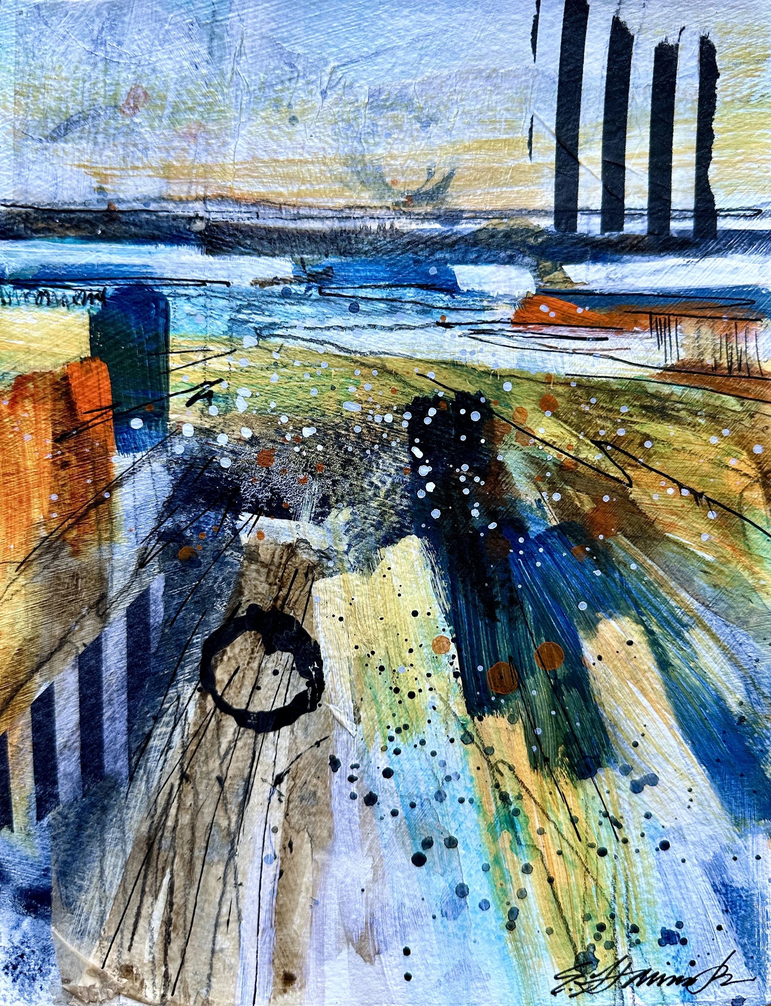 Elaine Florimonte - FlorimonteParalleltotheCityStreetsII14x11AcrylicCollageonPaper250.jpg