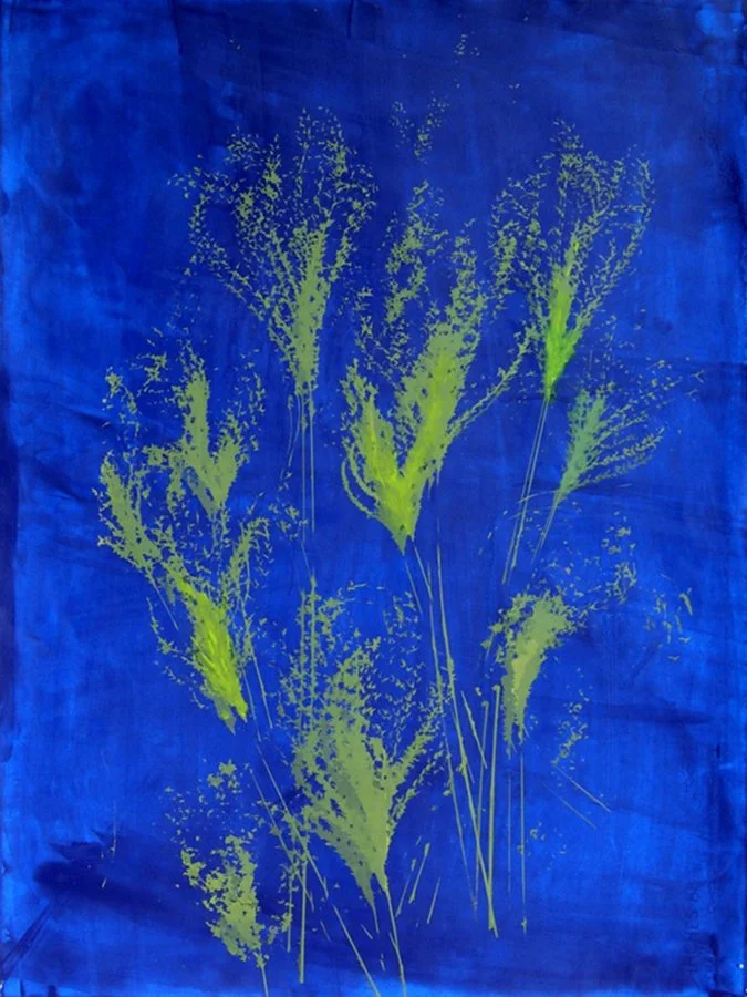 Grasses On Cobalt Blue Mary D. Ott.jpg