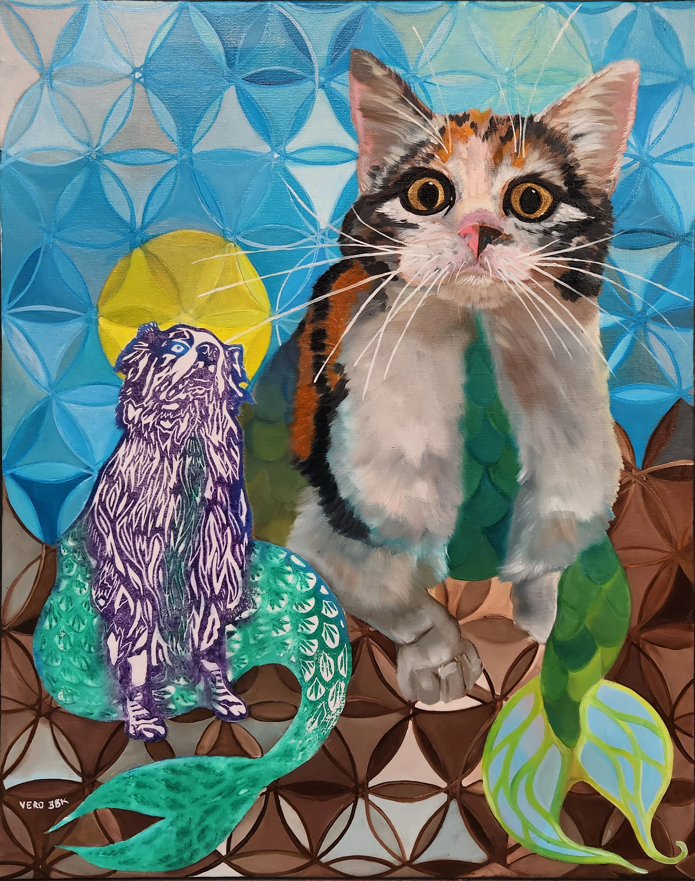 Veronica Barker-Barzel - Little Ellie brought home a friend.jpg