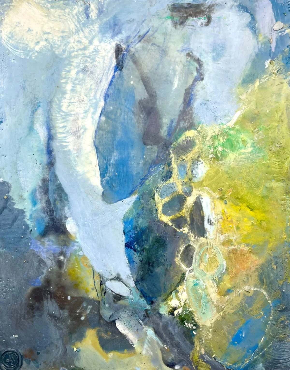 Memory Swims in Pairs, 10x8, encaustic, astine Anne Stine.JPG