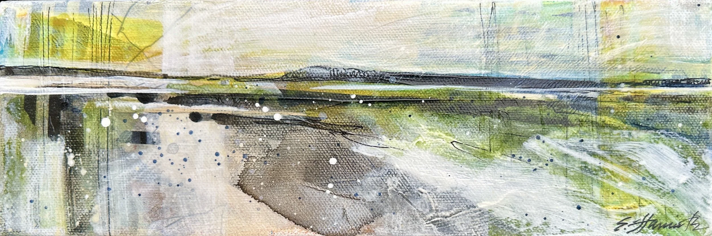 Elaine Florimonte - FlorimonteIPokedaHoleandWathcedItDrainOutI4x12AcrylicCollageonCanvas190 (1).jpg