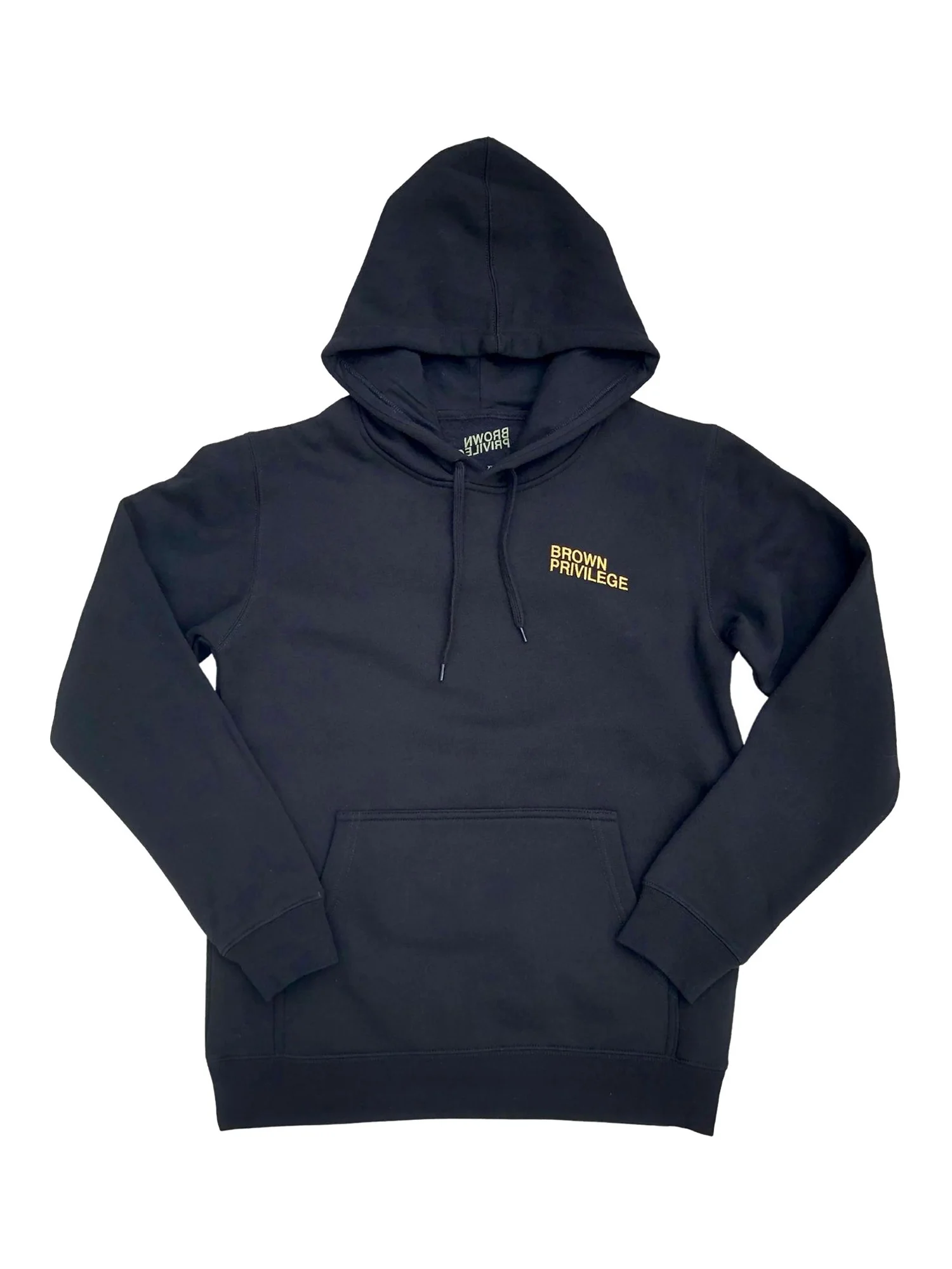 BLACK + GOLD HOODIE — BROWN PRIVILEGE ™
