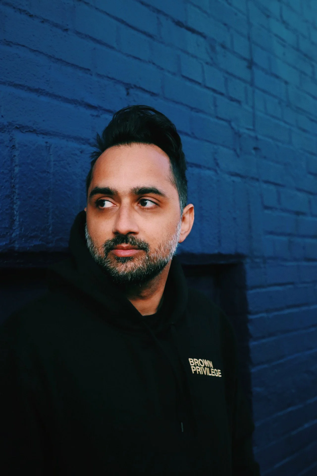 Sareen Black Hoodie Navy Background.JPEG