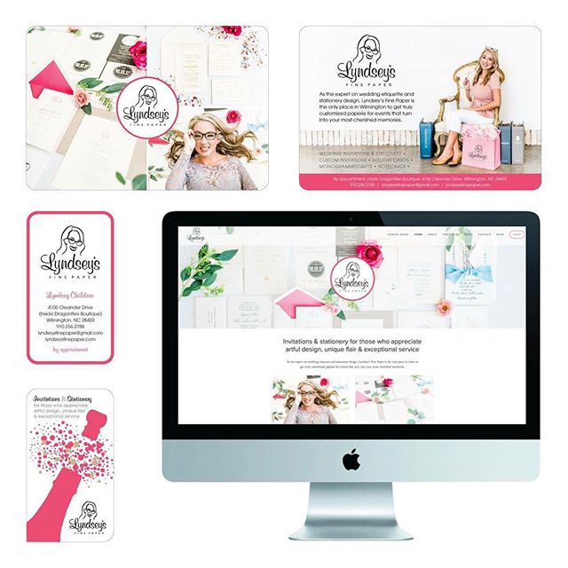 So happy with how the website and marketing materials for @lyndseysfinepaper came out! www.lyndseysfinepaper.com #smallbusinessbranding #smallbusinessdesign #lauriesullivandesign #graphicdesign #lyndseysfinepaper