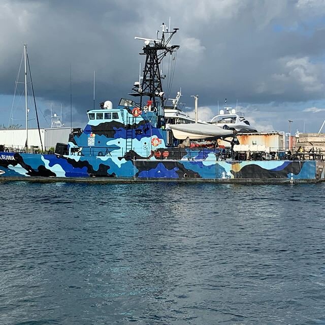 At a new home M/V John Paul DeJoria... in stock islands. My old patrol boat from the Coast Guard &ldquo;Pea Island&rdquo;. The M/V John Paul DeJoria is now owned by Sea Shepherd. 
#seasheperd #peaisland #goodvibes