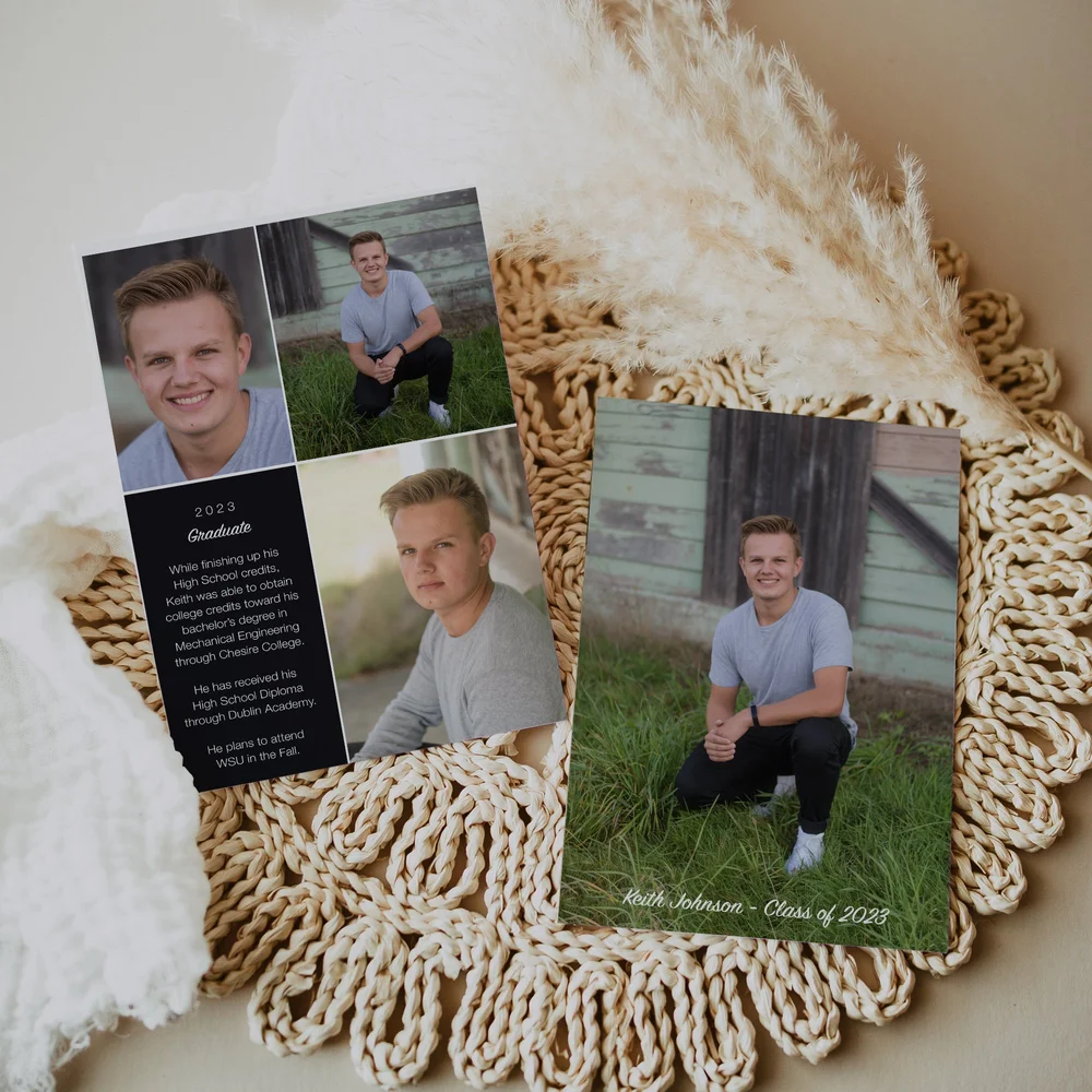 grad card front and back The Diploma Cards Made in the USA. Graduation Card Template 2021 Senior