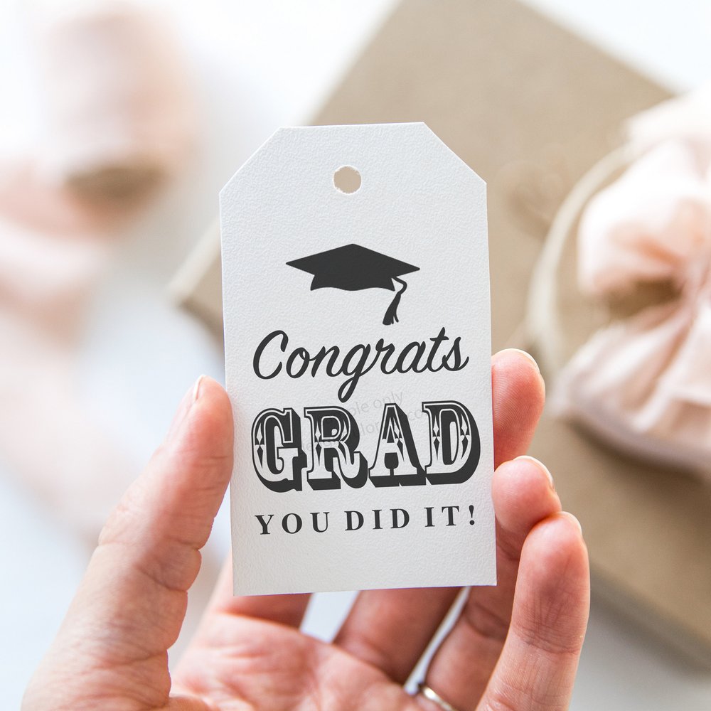 Congrats Grad Gift Tags, Graduation Gift, Bag Tags, Graduation