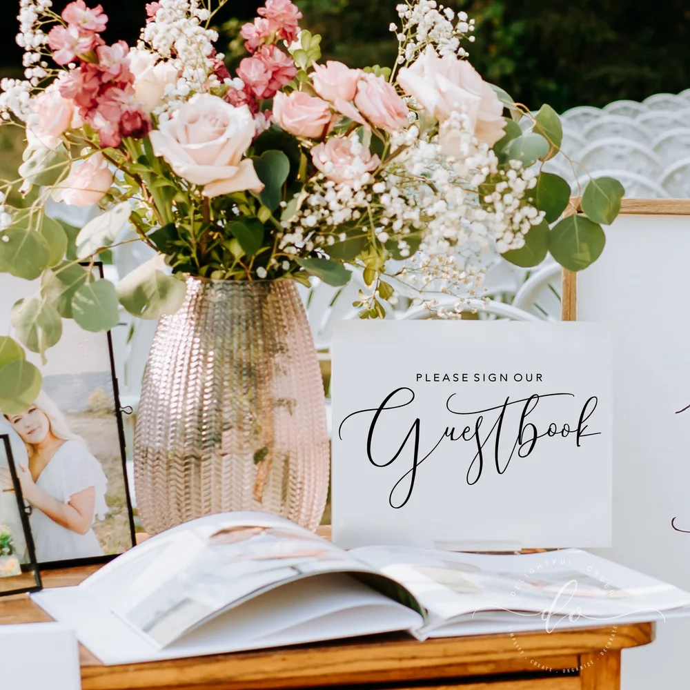 Guest Book Wedding Sign — Delightful Order, image size:1000x1000