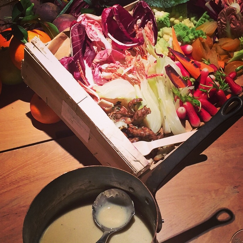 Bagna cauda with winter veg
