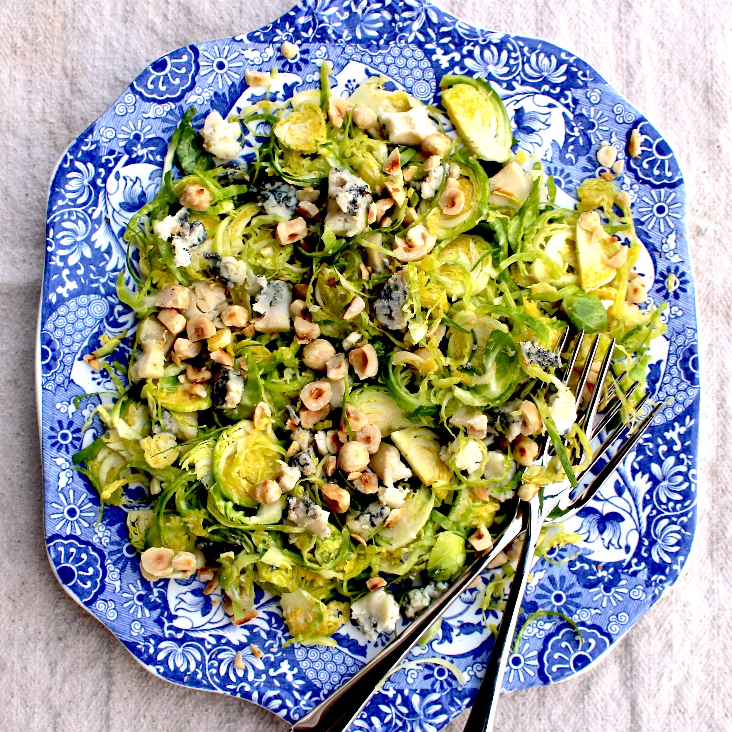 Shredded brussels sprouts salad