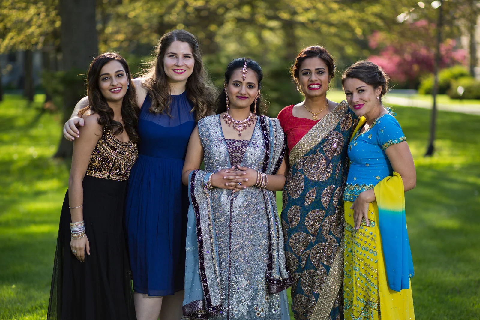 Racine, Wisconsin WI Indian Desi bridal wedding hair and makeup at The DeKoven Center
