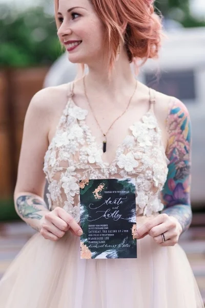 Creative wedding branded invitation