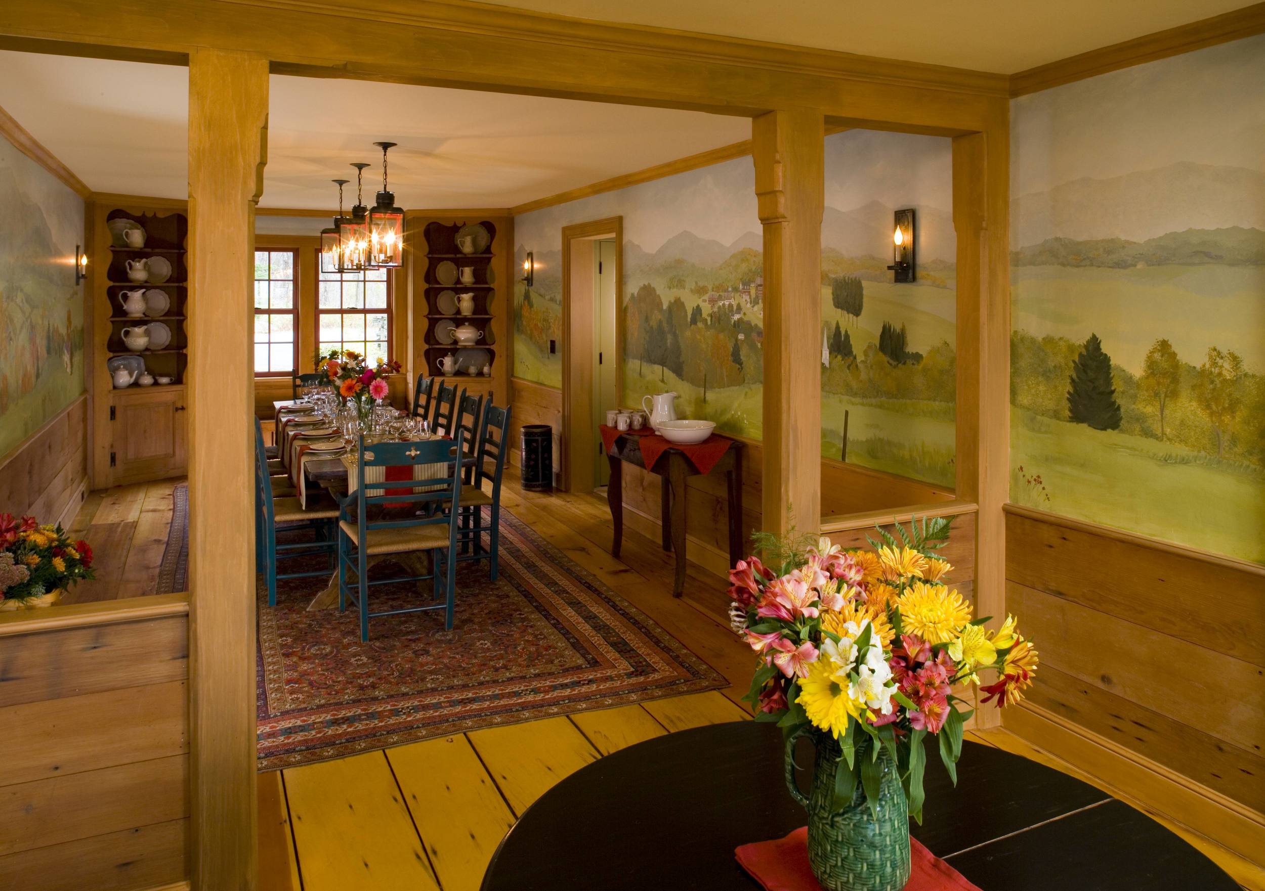 The Guest House serves as a small conference facility with the large meeting/living room and dining room serviced by a catering kitchen. This facility is used frequently for breakout sessions during Kimball Union Academy Board of Trustees meetings. The project was completed in October 2006.