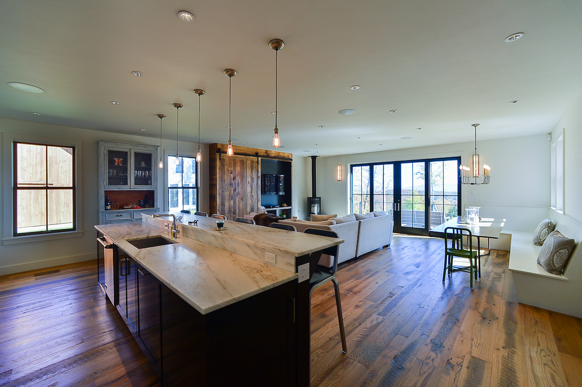 This project is located on a rural piece of property with stunning views. It includes a large Great Room that opens onto a deck overlooking the views to the East.